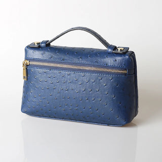 Buy ostrh-dark-blue-l Snake Pattern Clutch Make Up Bags