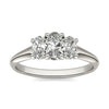 1 CTW Oval Lab Grown Diamond Three Stone Engagement Ring 14K White Gold (G-Vs)