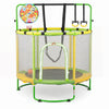 55" Kids Trampoline with Adjustable Gymnastics Bar & Hoop