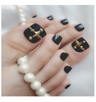 Buy hl201black2 Candy Color Artificial False Toe Nails