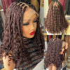Brown short boho braids