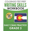 COLORADO TEST PREP Writing Skills Workbook Daily CMAS Practice Grade 3: Preparation for the CMAS English Language Arts Tests - Paperback