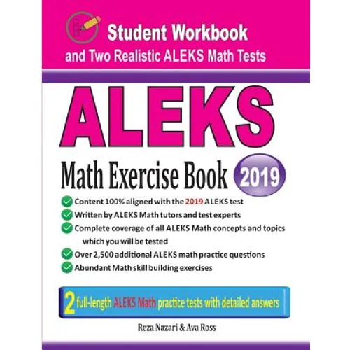 ALEKS Math Exercise Book: Student Workbook and Two Realistic ALEKS Math Tests - Paperback
