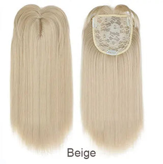 Buy beige 14inch Straight Synthetic Clip-In One-Piece Hair Extension