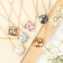 Cushion Glitter Necklace