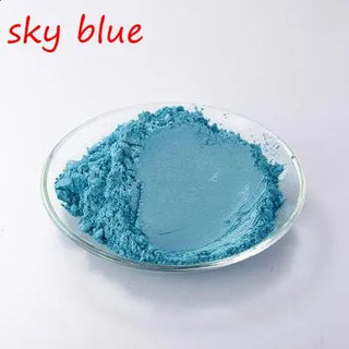 Buy sky-blue 500g/Bag Multicolour Pearl Mica Powder Pigment Light Purple Pearlescent Pigment for Cosmetic Making.