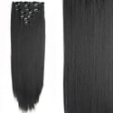 22Inch Long Straight Wavy Hair Extension 7Pcs/Set 16 Clips