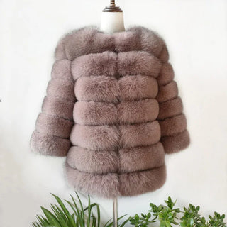 Buy khaki Fur Style Coat