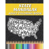 State Mandalas Adult Coloring Book: Floral Mandala Coloring Book for Adults Stress Relieving Designs - Paperback