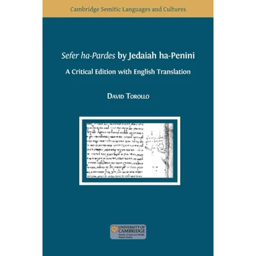 Sefer ha-Pardes by Jedaiah ha-Penini - Paperback