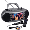Naxa 7” Bluetooth TV DVD Boombox with Mic Grey - Refurbished
