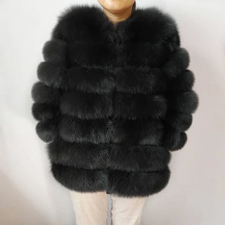 Buy dark-grey Fur Style Coat