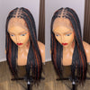 22inches black and brown knotless braids