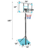 Kids Basketball Hoop Adjustable 5.6-7ft with Wheels