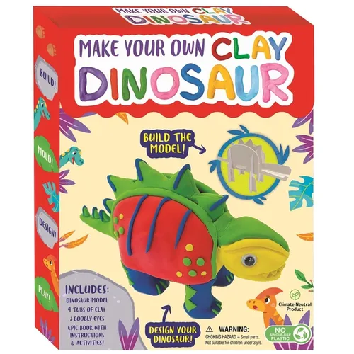 Make Your Own Clay Dinosaur: Craft Box Set for Kids - Paperback