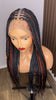 22inches black and brown knotless braids