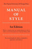 Manual of Style (Chicago 1st Edition) - Paperback