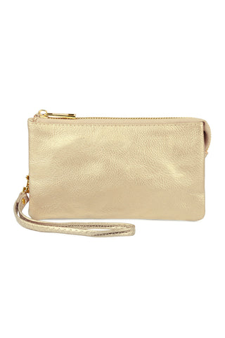 Buy rose-gold Vegan Leather Wallet With Detachable Wristlet