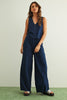 Dye And Wash Knitted Top: Indigo