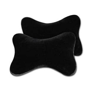 Buy black Winter 2 PCS Brand New Car Neck Pillow Artificial Plush Soft Warm 4 Colors Headrest Automobile Accessories Fit for Most Cars