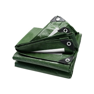 Buy green-sliver PE Rainproof Canvas Camping Tarp