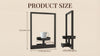 Metal Wall Frame Set with Shelf, Window-Style Holder for Small Pots & Home Decor