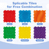 Interlocking Sensory Mats 6-Piece Set with Textured Surfaces