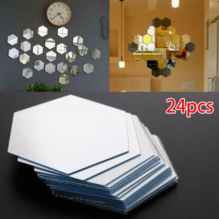 Hexagon Acrylic Bathroom Mirror Wall Sticker