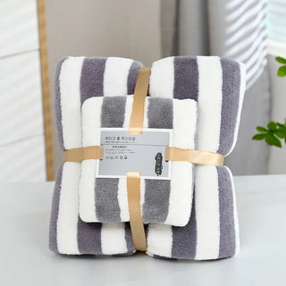 Buy 1-set-gray Striped Towel Bath Set