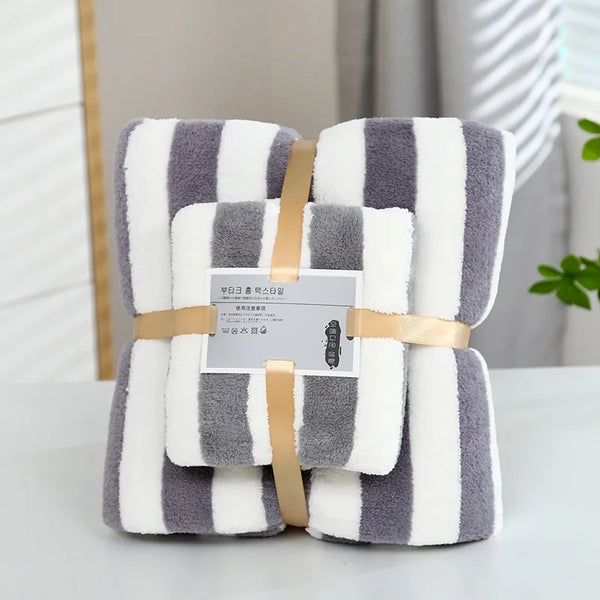 Striped Towel Bath Set