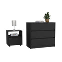 Milford 2 Piece Bedroom Set, Black