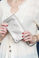 Vegan Leather Wallet With Detachable Wristlet