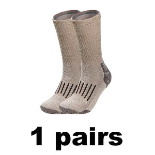 Buy brown-1pairs Thick Thermal Socks