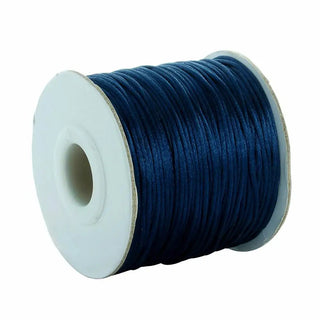 Buy dark-blue 80yards Jewelri Make Nylon Cord Satin Cord Satin Thread Macrame Cord Beading Thread Cord Jewelri Kumihimo Rattail Cord Wholesale