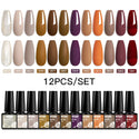 10/12pcs Spring Macaron Nail Gel Polish Set