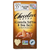 CHOCOLOVE: Almonds Toffee & Sea Salt in Dark Chocolate, 3.2 oz