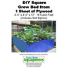 DIY Square Grow Bed from 1 Sheet of Plywood 4'-0" x 4'-0" x 12" 16 Cubic Feet (Includes Bell Siphon) - Paperback
