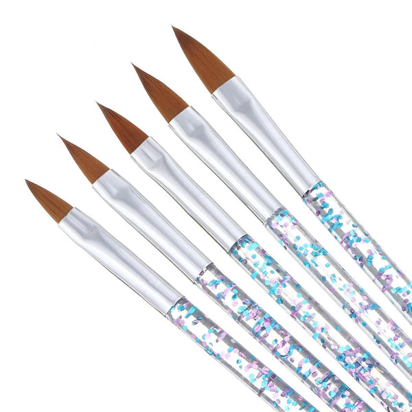 Crystal Handle Acrylic Powder Nail Brushes