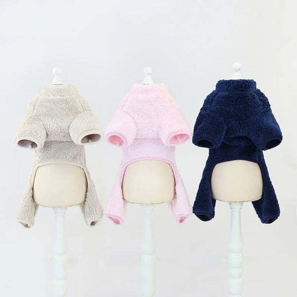 Dog Cat Clothes Cotton Sweater Coats Jumpsuit Chihuahua Clothing Winter Coat Jacket Hooded Pajamas Dog Costume