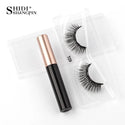 SHIDISHANGPIN 1/3/5/10 Pairs Magnetic Eyelashes Eyeliner 5 Magnet Natural Long False Lashes Set Magnetic Eyeliner Tweezer Makeup