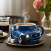 Car-Shaped Stainless Steel Coffee Mug – Handmade, Durable, Novelty Office Cup, Ideal Gift for Car Fans