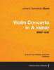 Violin Concerto in A minor - A Score for 3 Violins, Viola and Continuo BWV 1041 - Paperback