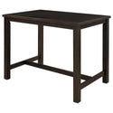 Rustic Wooden Counter Height Dining Table for Small Places, Espresso