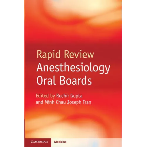 Rapid Review Anesthesiology Oral Boards - Paperback