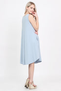 Sleeveless Pocket Swing Dress