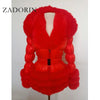 ZADORIN Fashion Faux Fur Coat