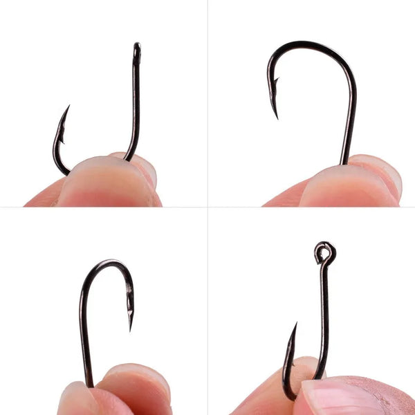 100pcs/Box Fishing Hooks Set With Fishing Tackle Box Saltwater Fresh Water