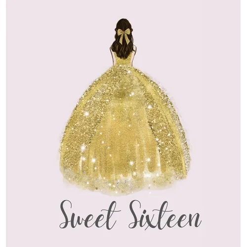 Sweet sixteen guest book, party Guest book, birthday party guest book to sign - Hardcover