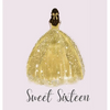 Sweet sixteen guest book, party Guest book, birthday party guest book to sign - Hardcover