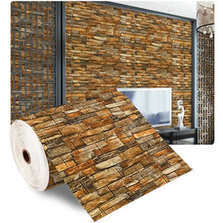 Buy brick-yellow 3D Wallpaper Decoration Self-Adhesive